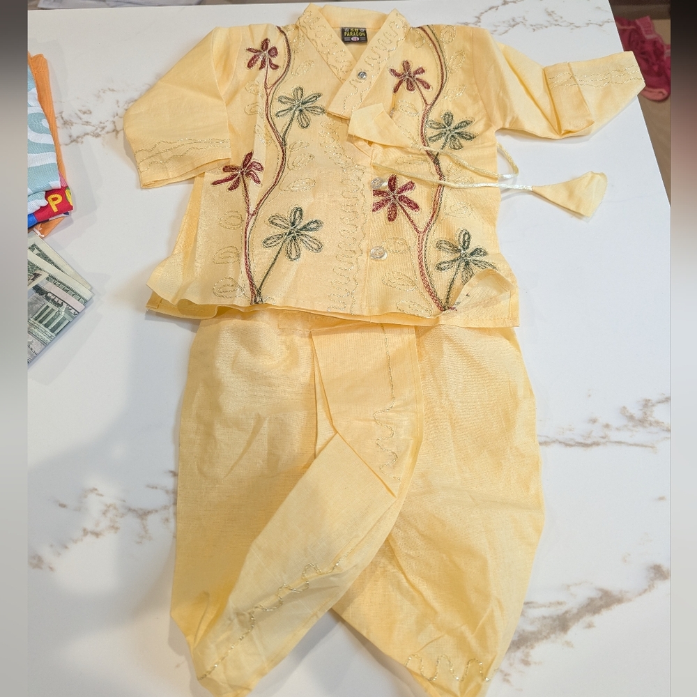 Ethnic Kids Embroidered Dhoti Kurta